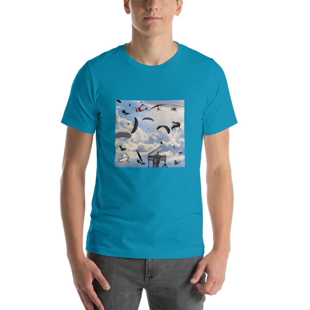 Flügel spielen : Kurzärmeliges Unisex-T-Shirt