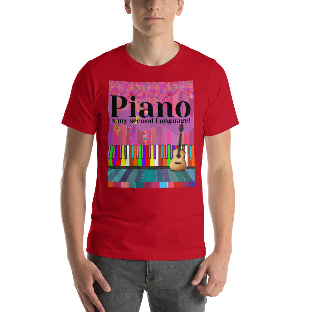 PIANOPLAYING : Kurzärmeliges Unisex-T-Shirt