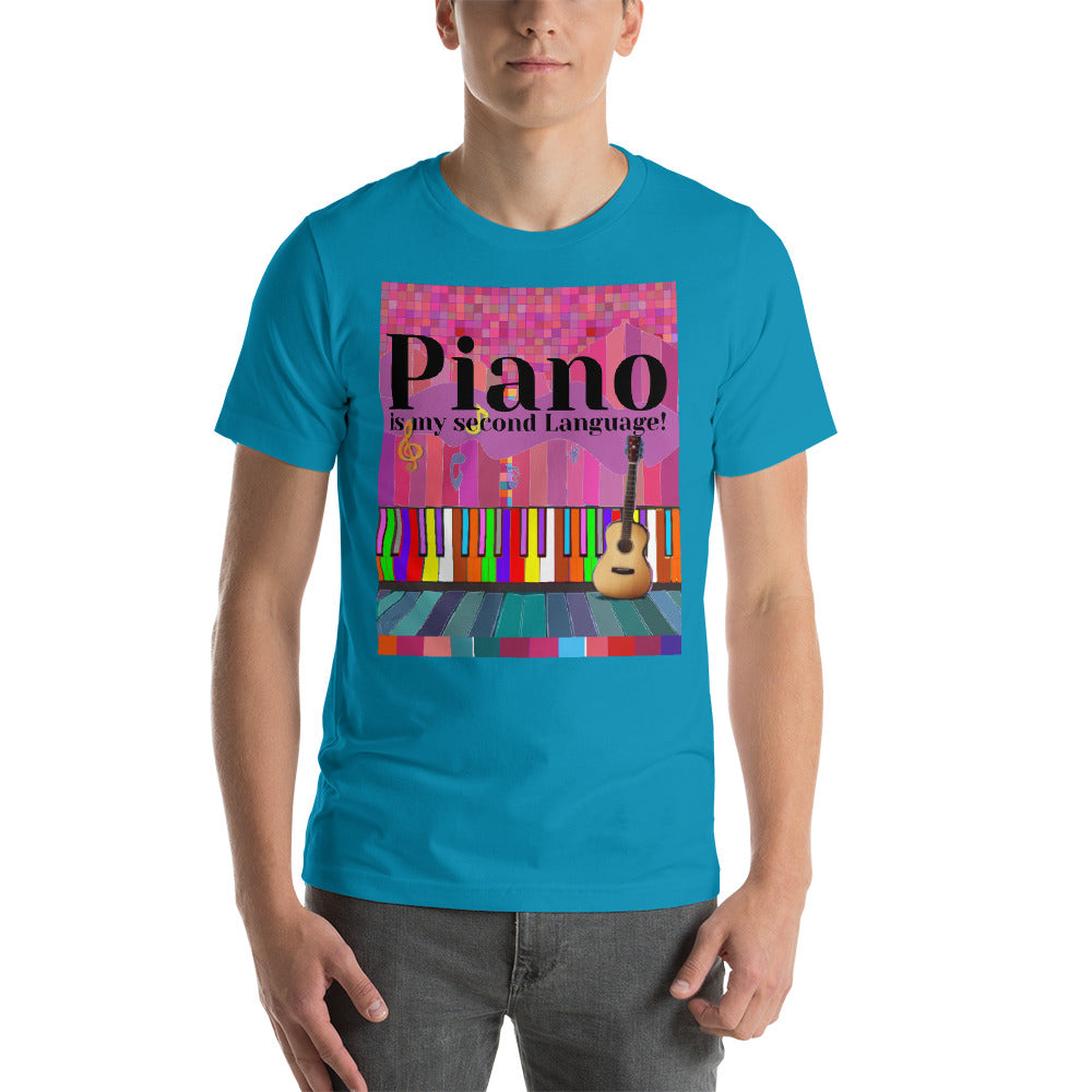 PIANOPLAYING : Kurzärmeliges Unisex-T-Shirt